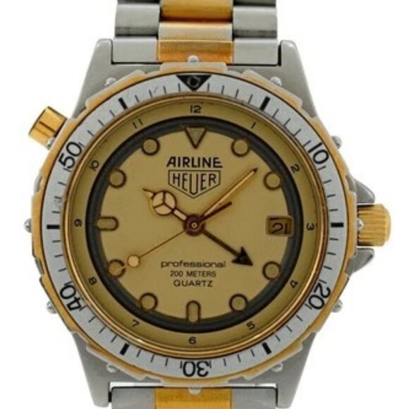 Heuer (Pre-Tag) 35mm Professional 200M Airline GMT Two Tone Watch- Ref: 895.513! - Picture 2 of 10